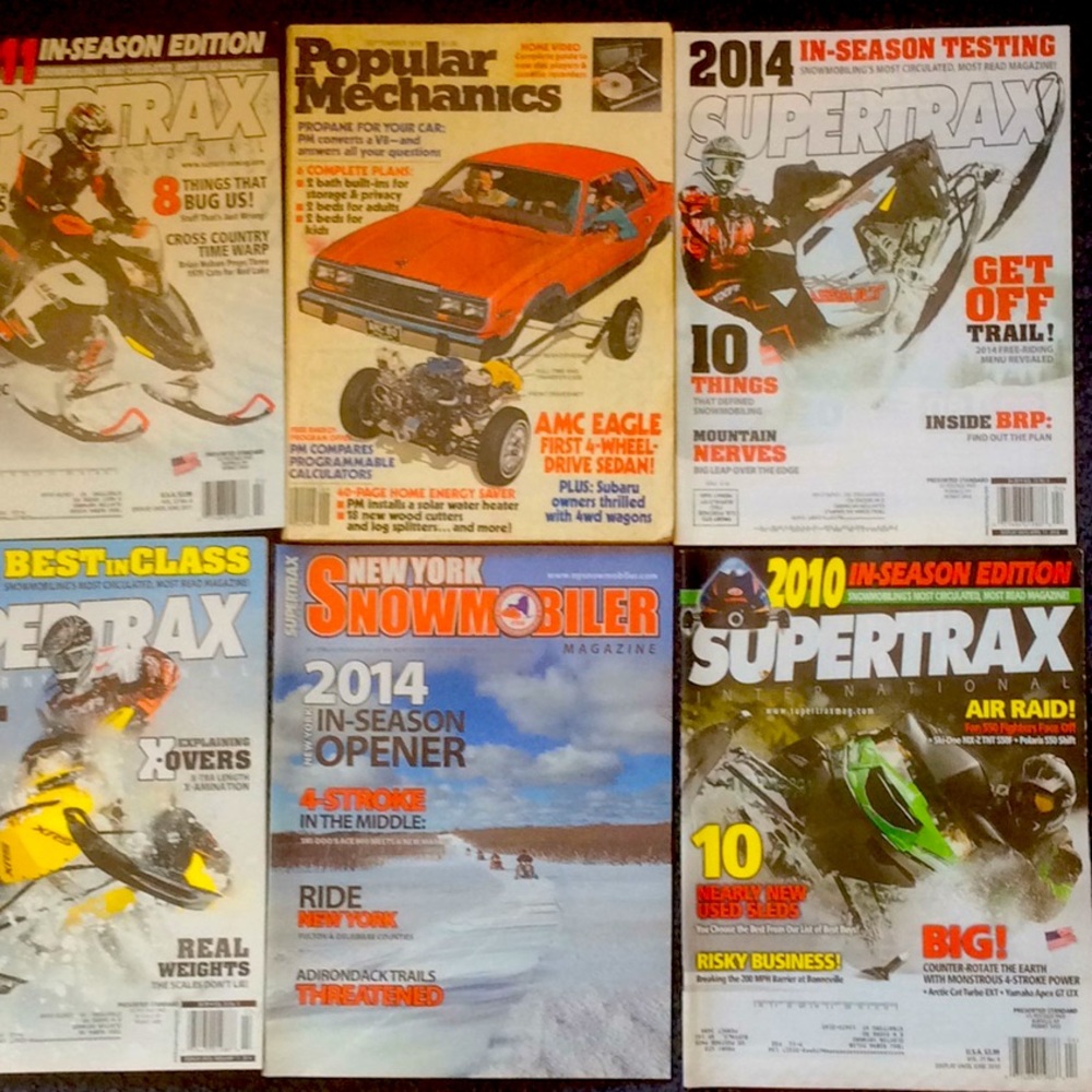 VINTAGE SNOWMOBILE & CAR MAGAZINES